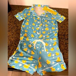 Katie J NYC Duck PJ Shirt Set